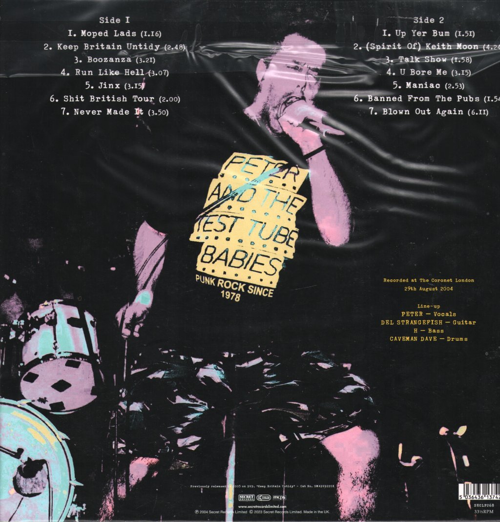 Peter And The Test Tube Babies - Keep Britain Untidy: Live - Lp