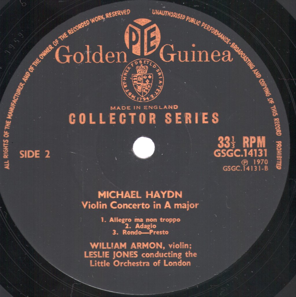 Leslie Jones / Little Orchestra Of London - Michael Haydn - Symphony In G Major P.16 / Symphony In A Major P.33 - Lp