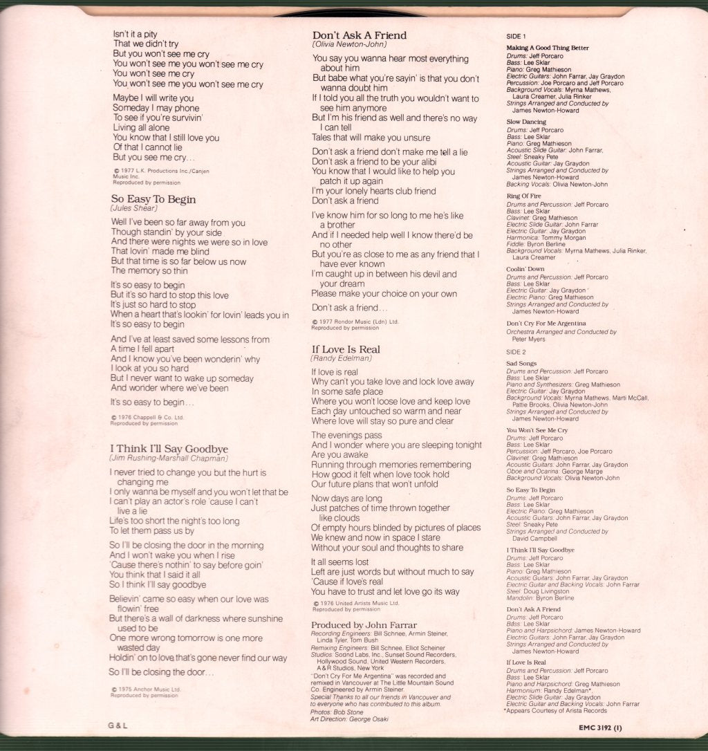 Olivia Newton John - Making A Good Thing Better - Lp