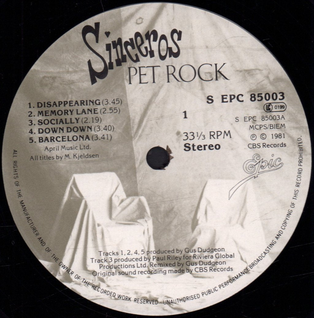 Sinceros - Pet Rock - Lp