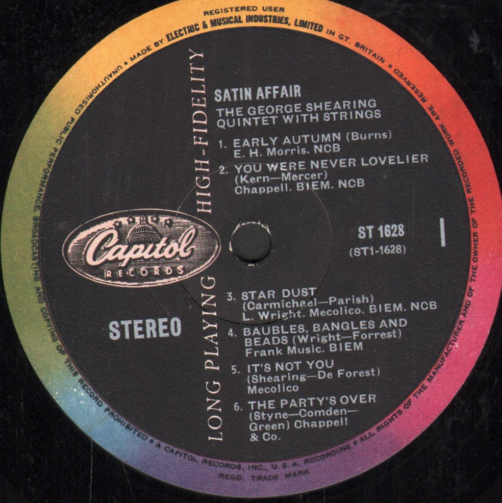 George Shearing Quintet - Satin Affair - Lp
