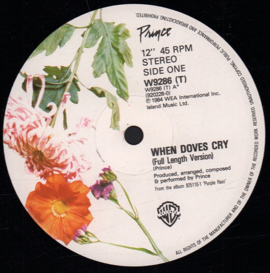 Prince - When Doves Cry - 12 Inch