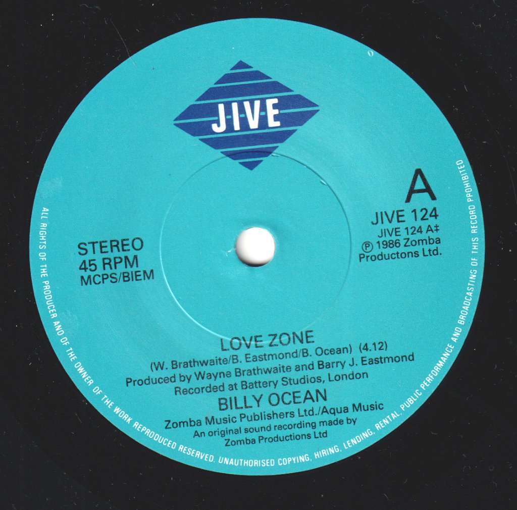 Billy Ocean - Love Zone - 7 Inch