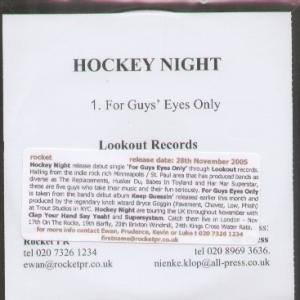 Hockey Night - For Guys Eyes Only - Cdr