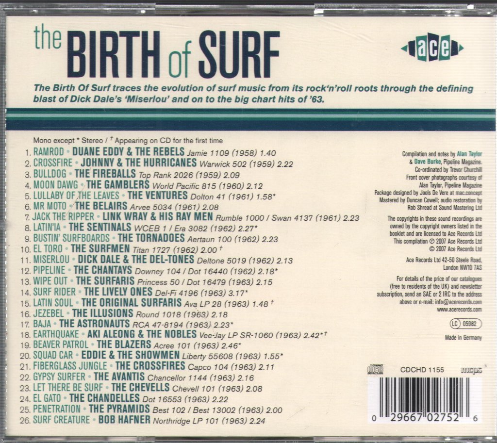 Various Artists - Birth Of Surf - Cd