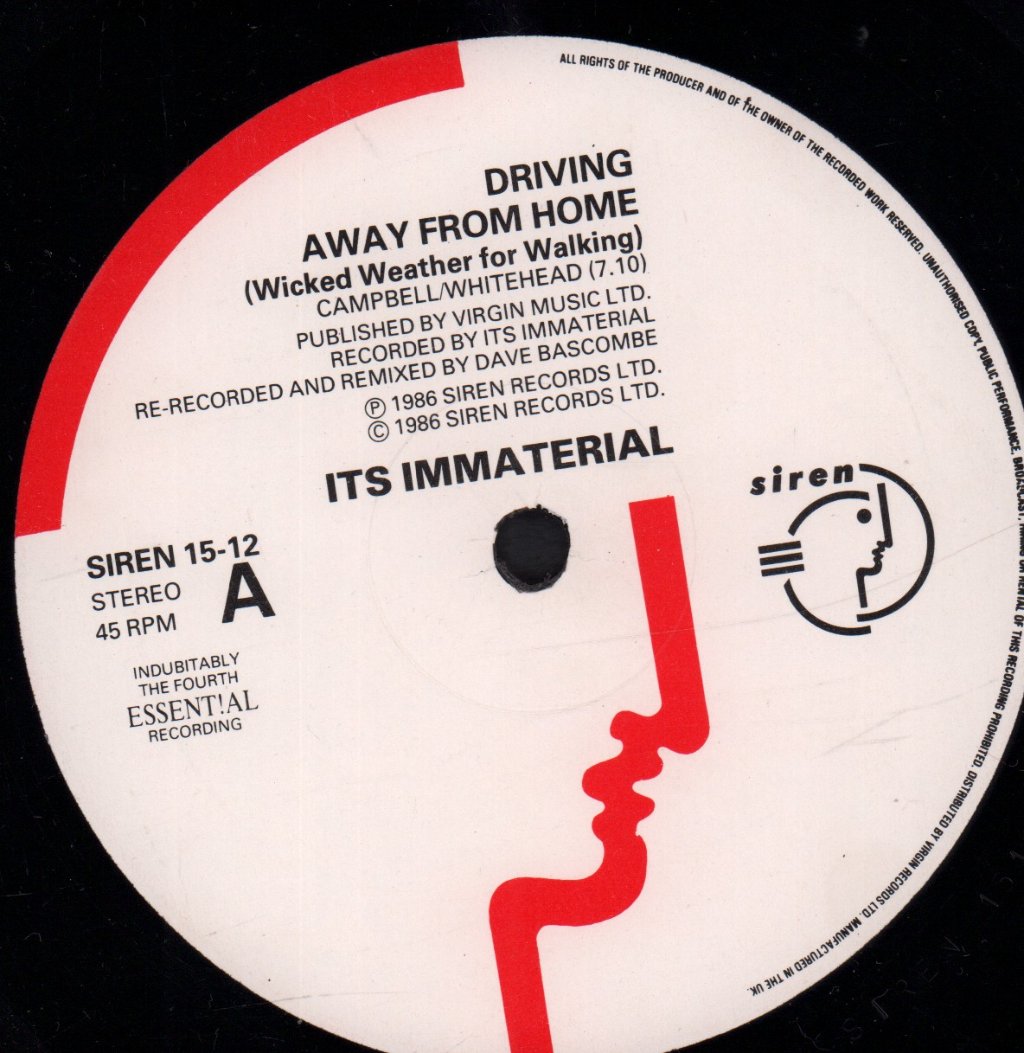 It's Immaterial - Driving Away From Home - 12 Inch