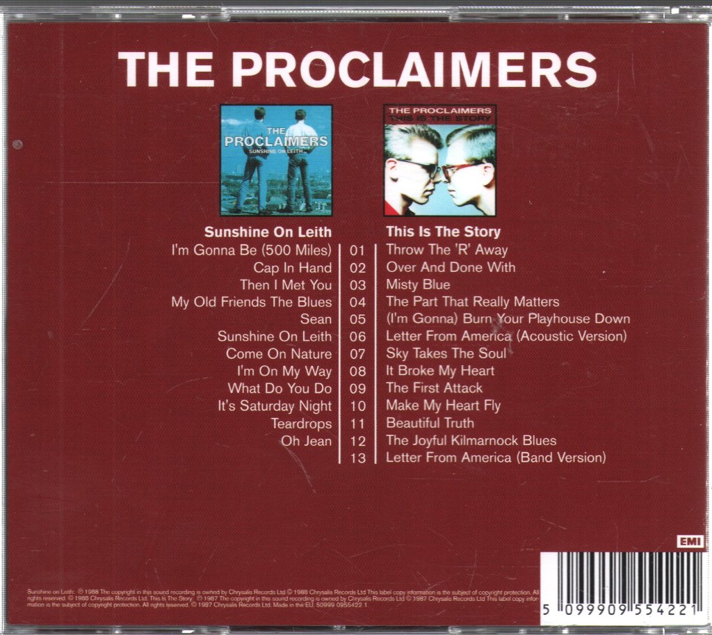 Proclaimers - Sunshine On Leith / This Is The Story - Double Cd