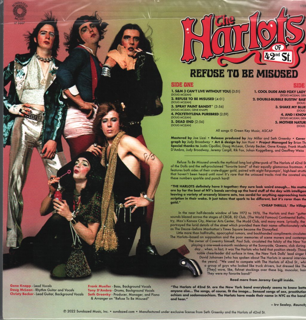 Harlots of 42nd Street - Refuse To Be Misused - Lp