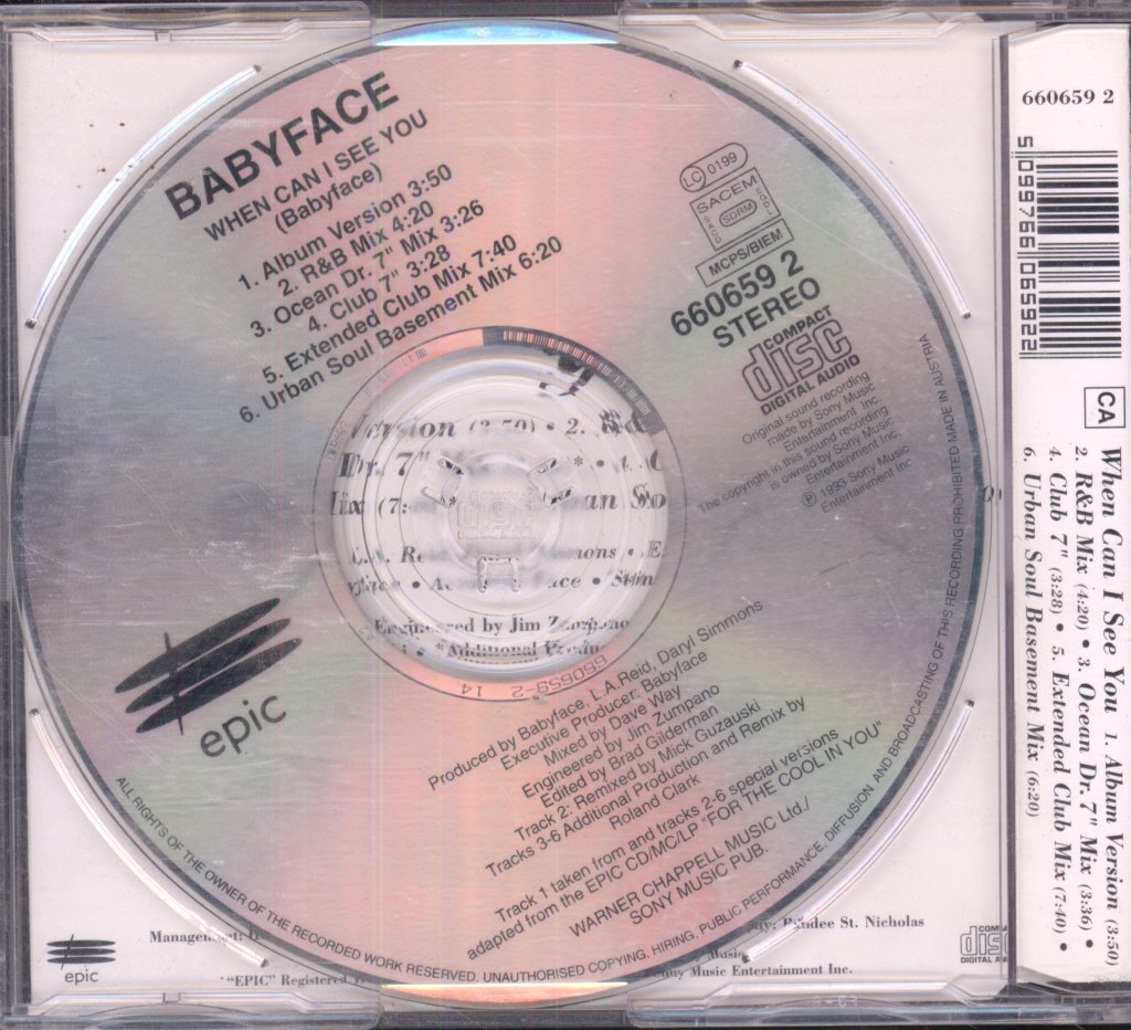 Babyface - When Can I See You - Cd