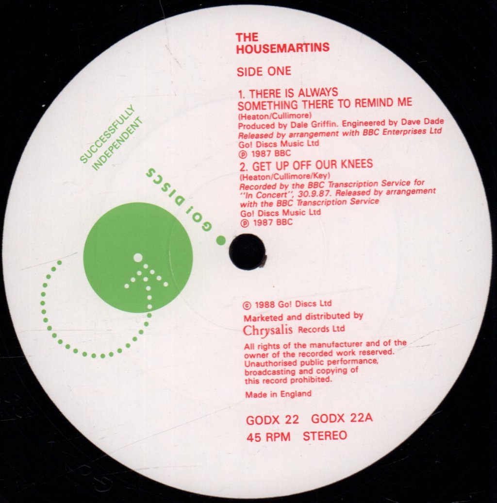 Housemartins - There Is Always Something There To Remind Me - 12 Inch