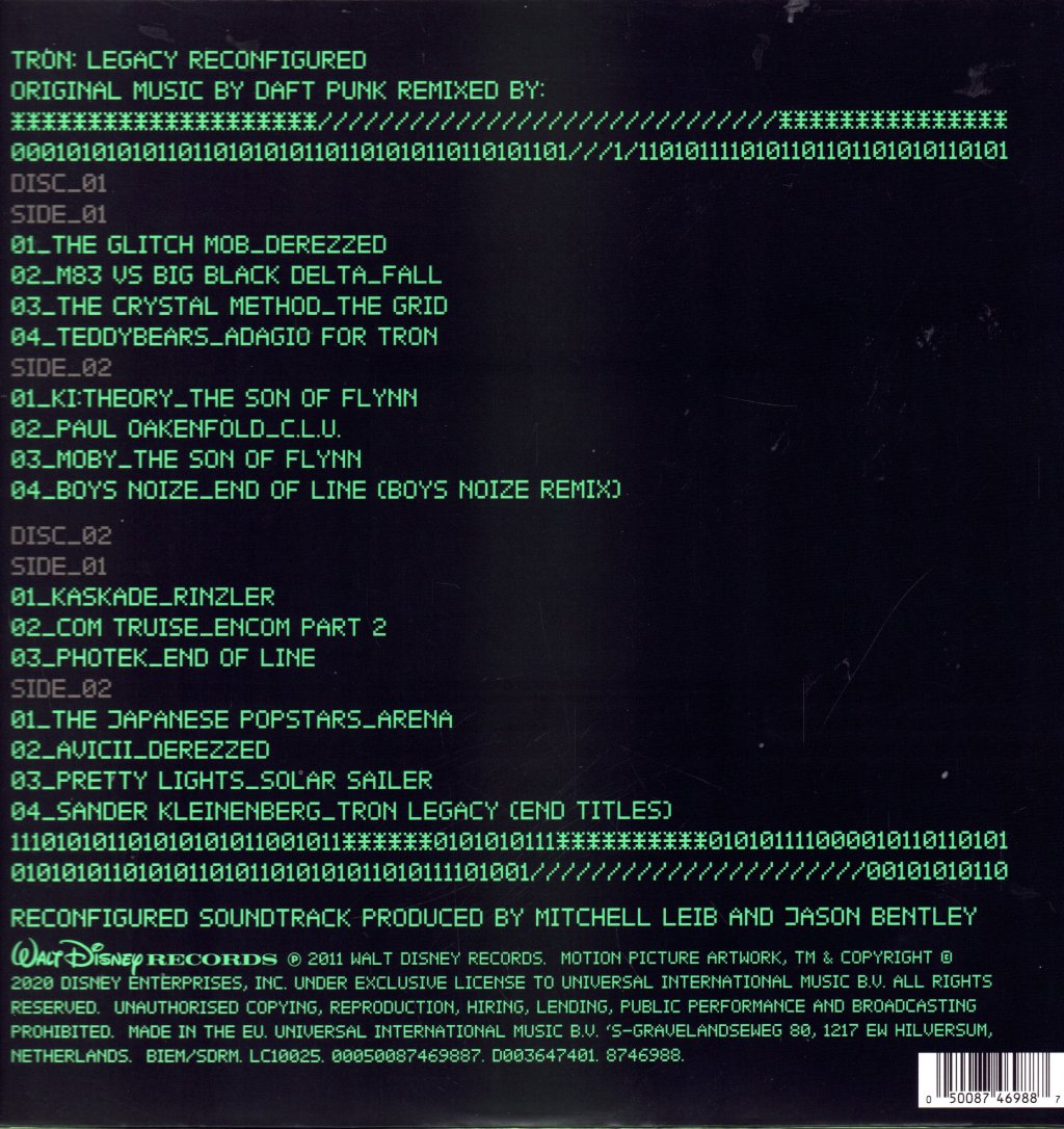 Daft Punk - TRON: Legacy Reconfigured - Double Lp