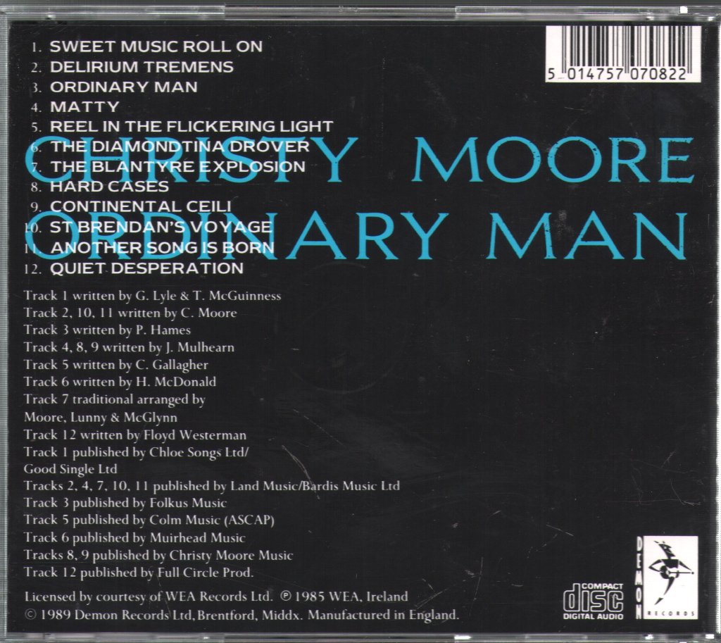 Christy Moore - Ordinary Man - Cd