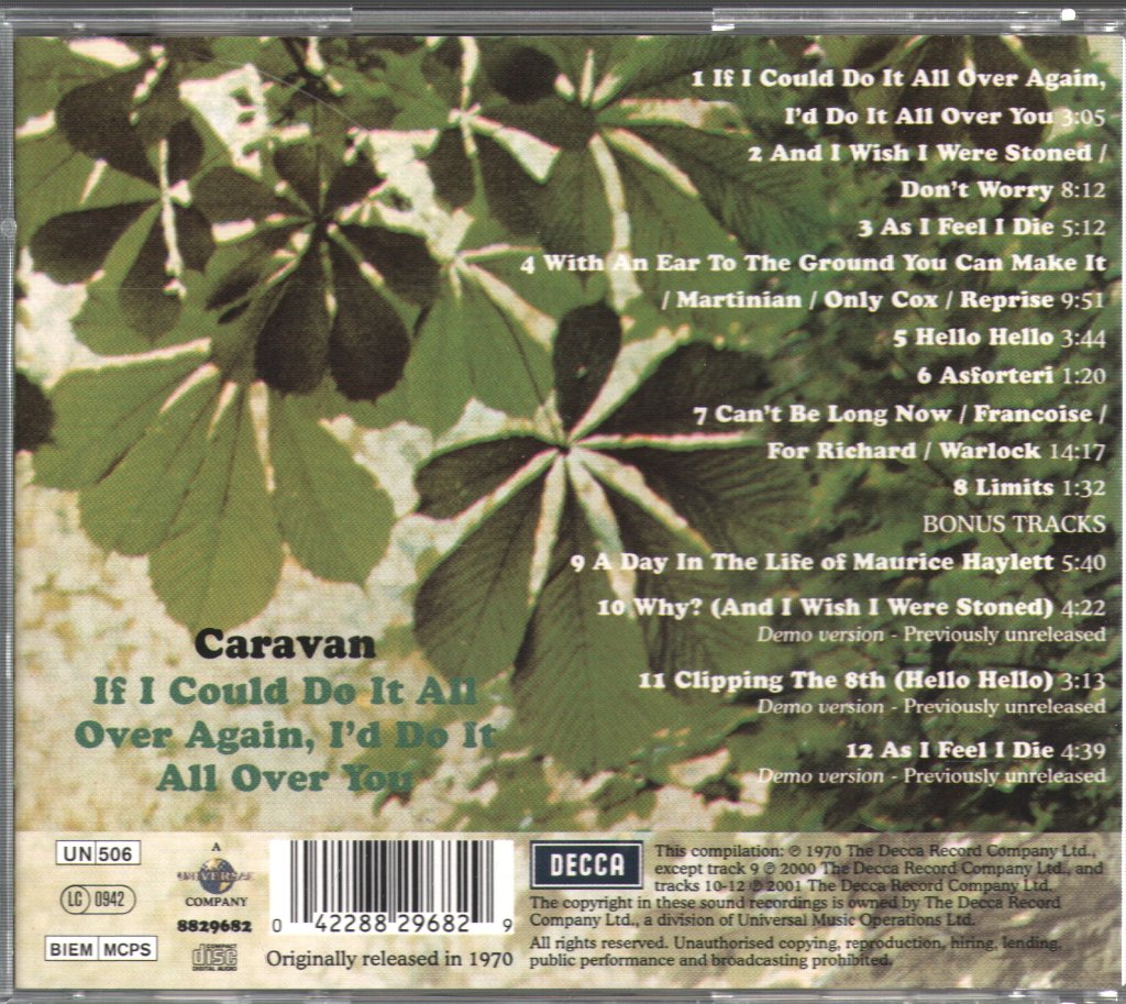 Caravan - If I Could Do It All Over Again, I'd Do It All Over You - Cd