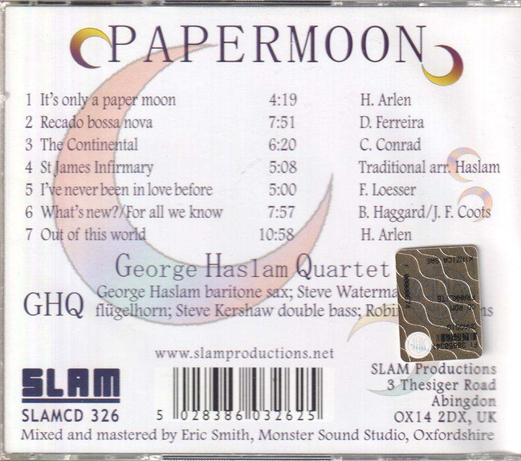 George Haslam Quartet - Papermoon - Cd