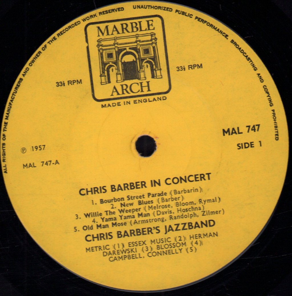 Chris Barber - In Concert Vol.2 - Lp