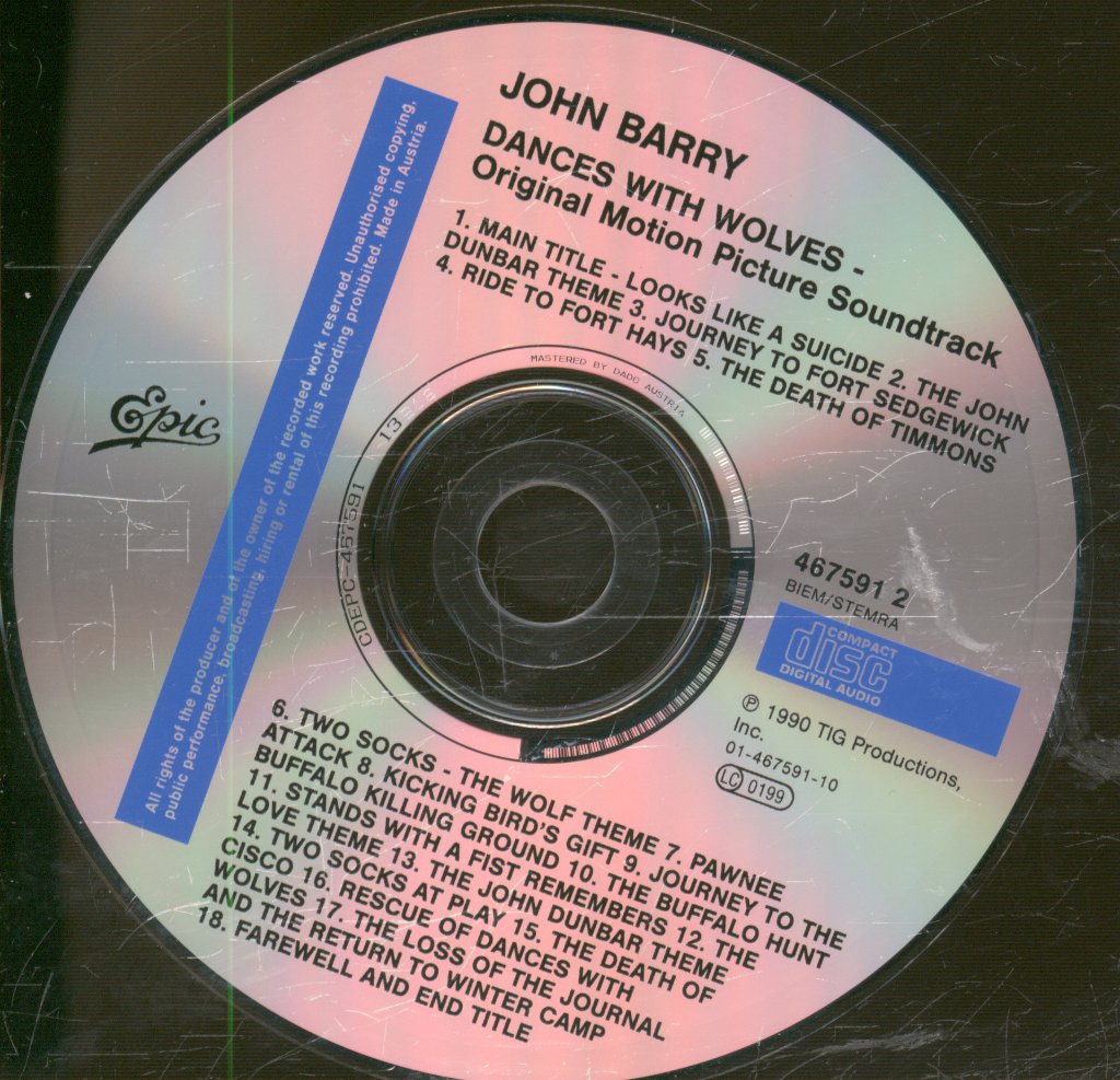 John Barry - Dances With Wolves (Original Motion Picture Soundtrack) - Cd