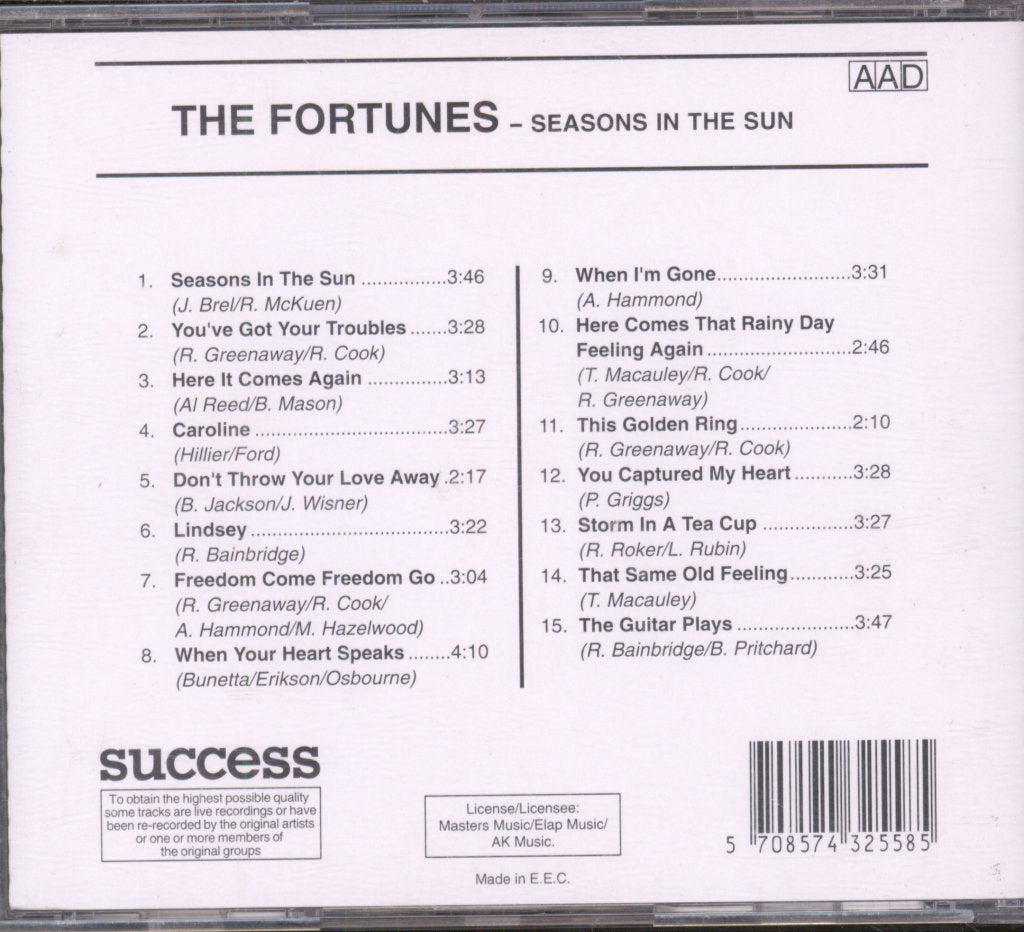 Fortunes - Seasons In The Sun - Cd