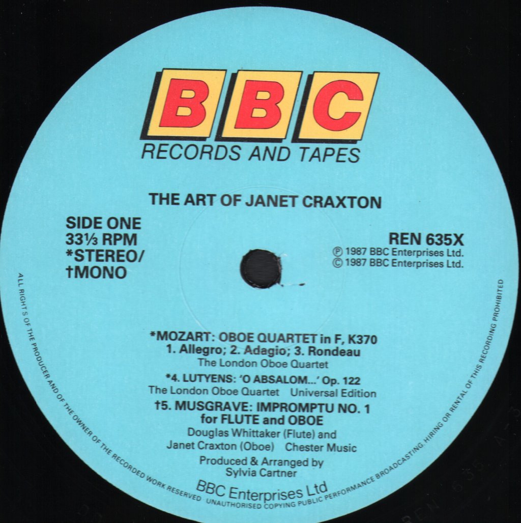 Janet Craxton - Art Of Janet Craxton - Lp