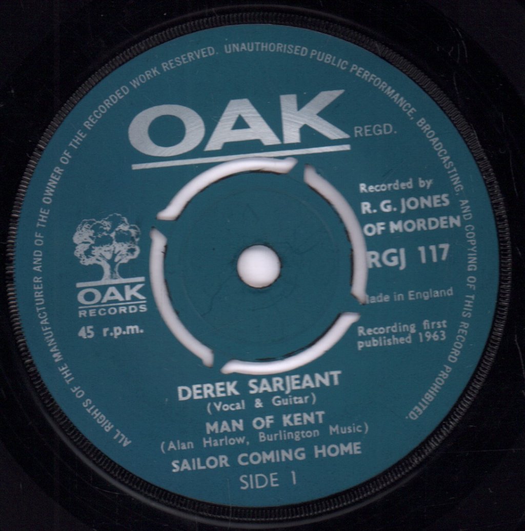 Derek Sarjeant - Man Of Kent - 7 Inch