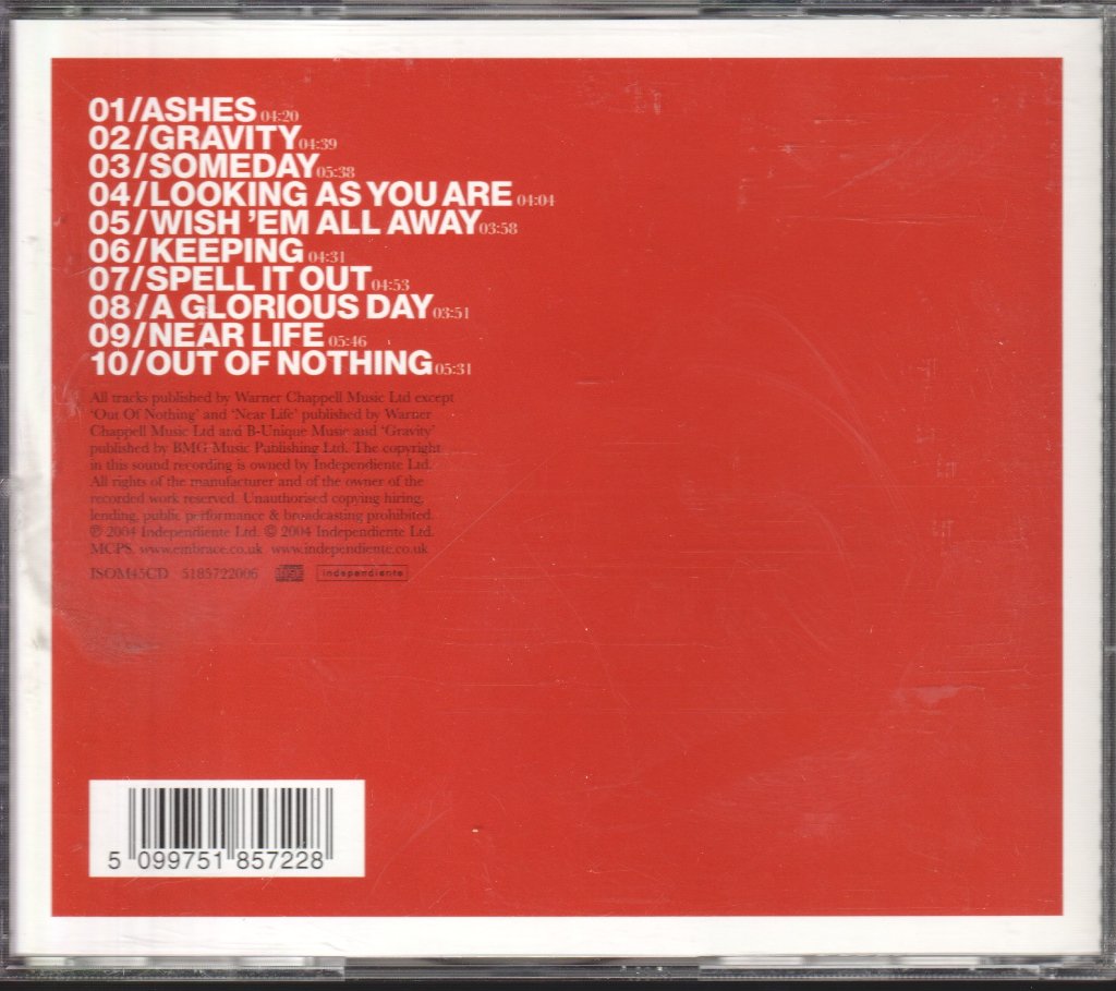 Embrace - Out Of Nothing - Cd