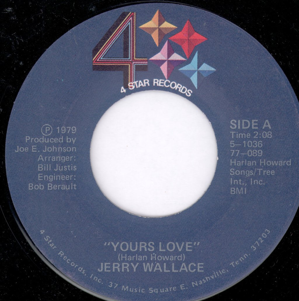 Jerry Wallace - Yours Love - 7 Inch