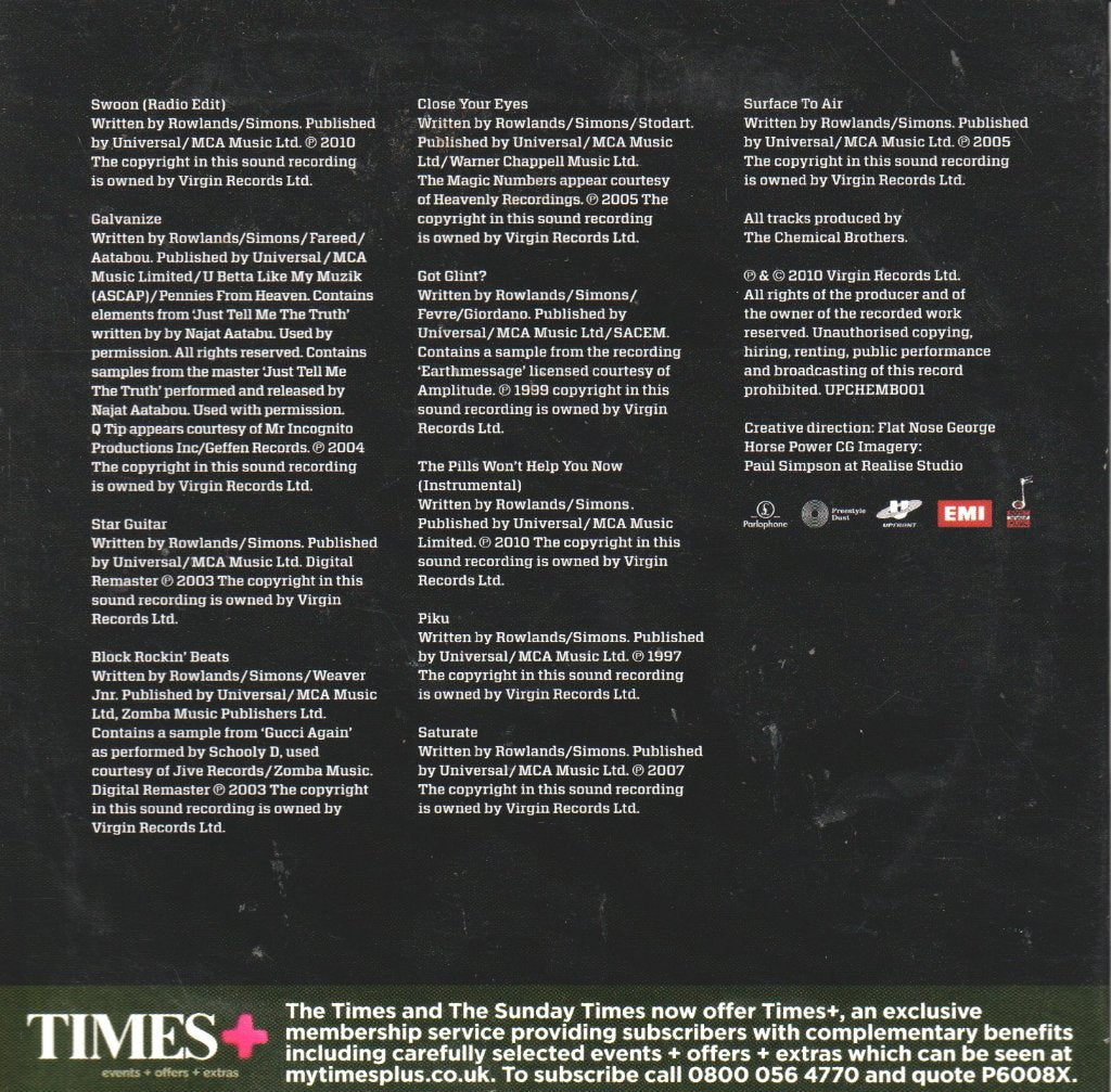 Chemical Brothers - Sunday Times - Cd