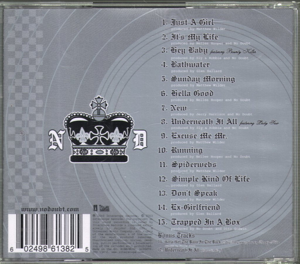 No Doubt - Singles 1992-2003 - Cd