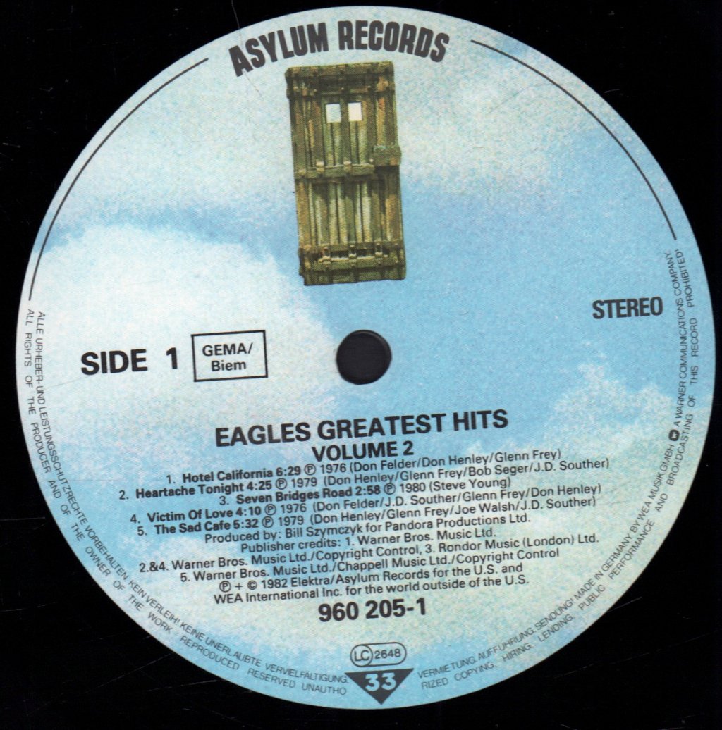 Eagles (Rock Group) - Greatest Hits Volume 2 - Lp