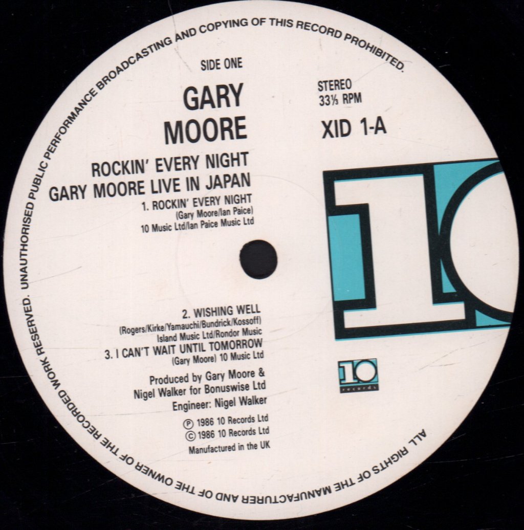 Gary Moore - Rockin' Every Night - Lp