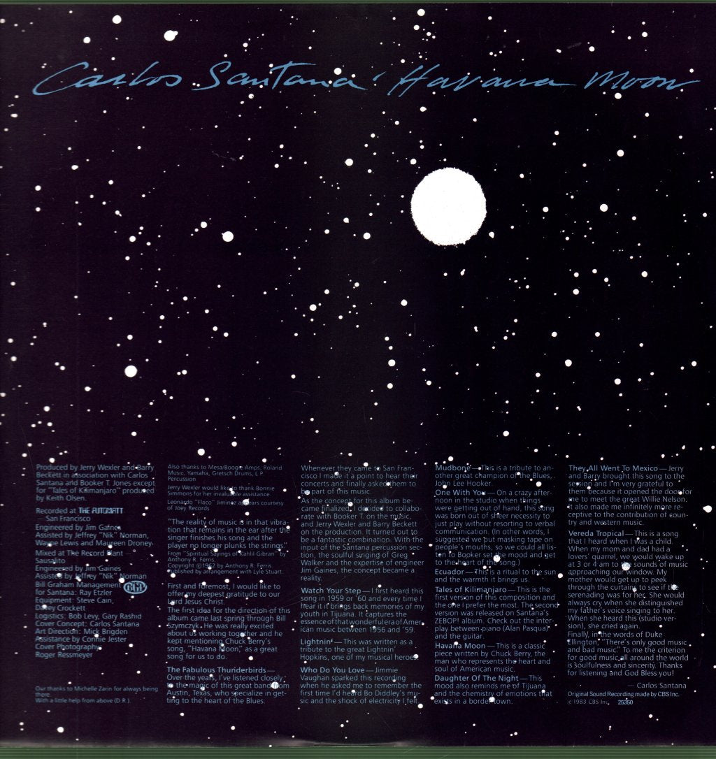 Carlos Santana - Havana Moon - Lp