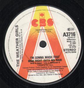 Weather Girls - I'm Gonna Wash That Man Right Outa My Hair - 7 Inch
