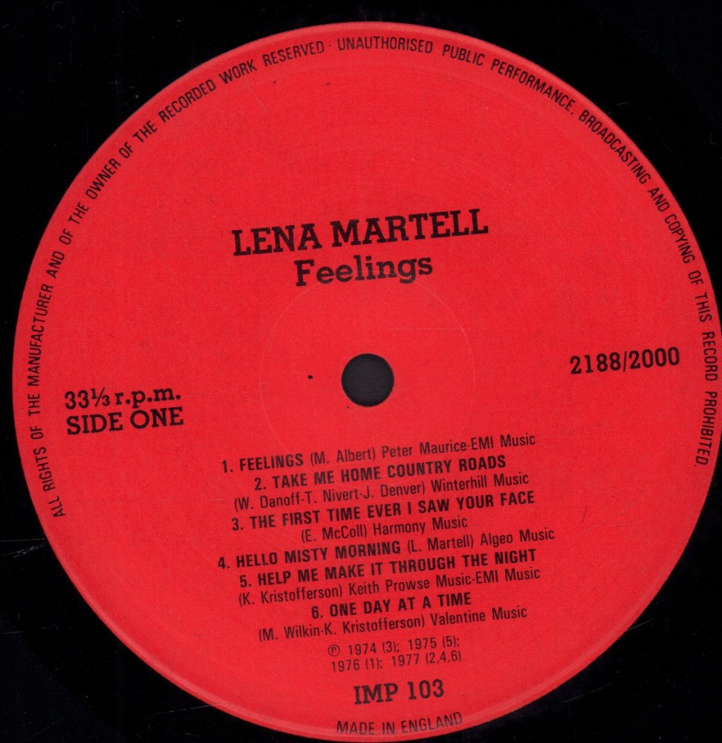 Lena Martell - Feelings - Lp