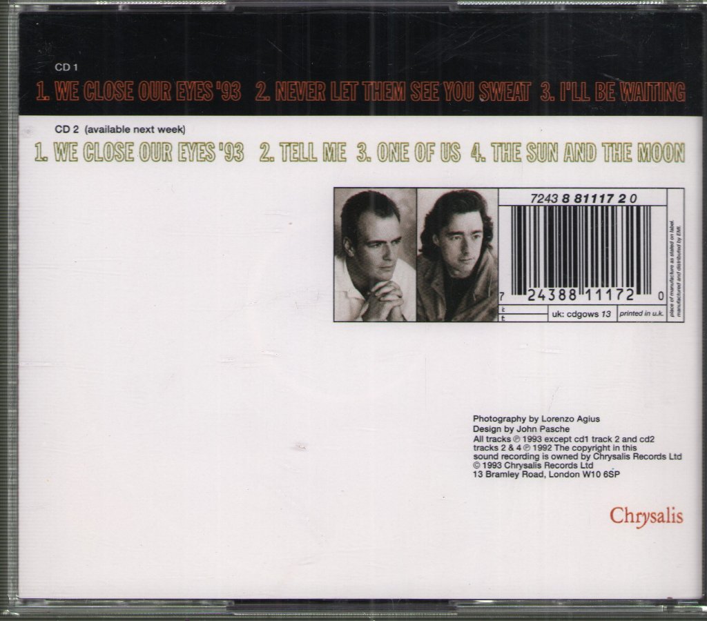 Go West - We Close Our Eyes '93 - Double Cd