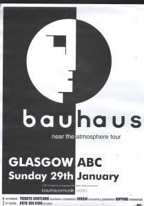 Bauhaus - Near The Atmosphere Tour - Glasgow Abc - Poster