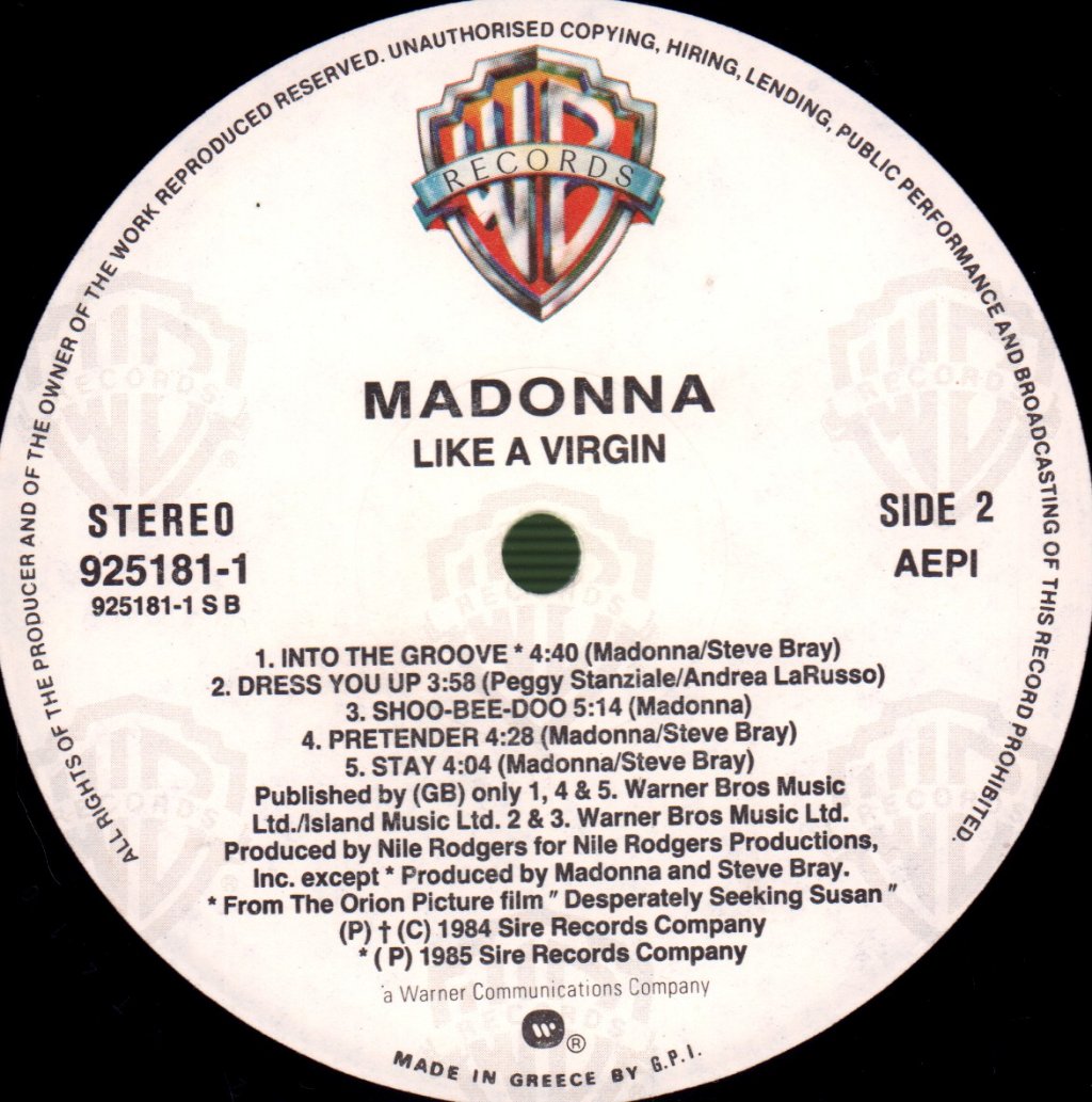 Madonna - Like A Virgin - Lp