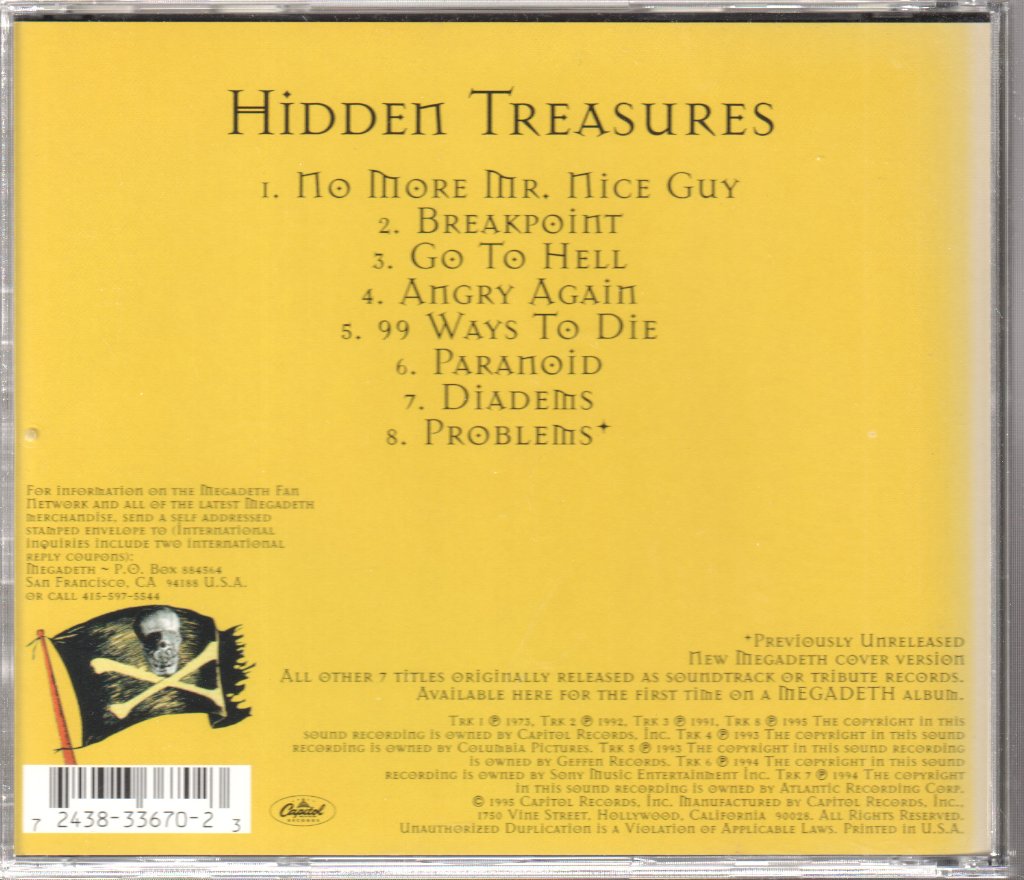 Megadeth - Hidden Treasures - Cd
