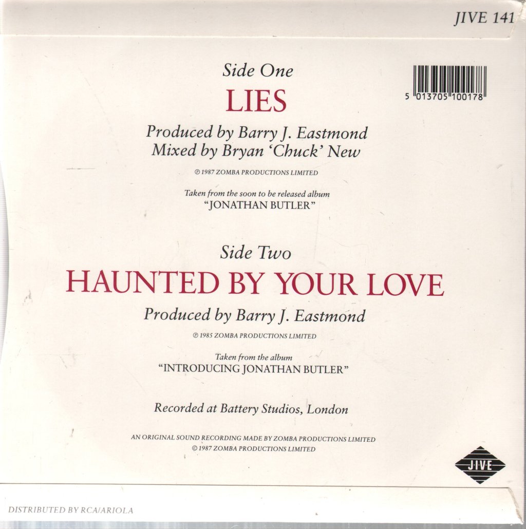 Jonathan Butler - Lies - 7 Inch