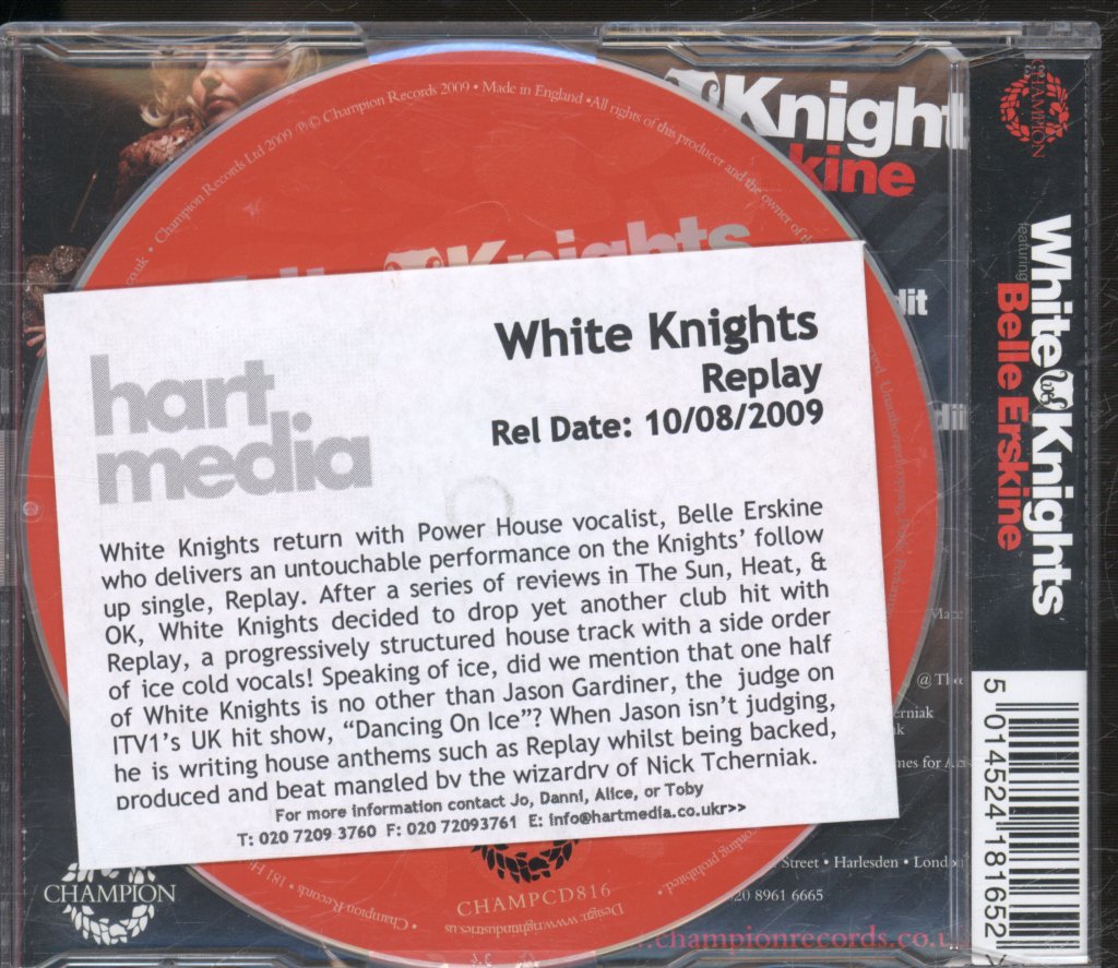 White Knights Featuring Belle Erskine - Replay - Cd
