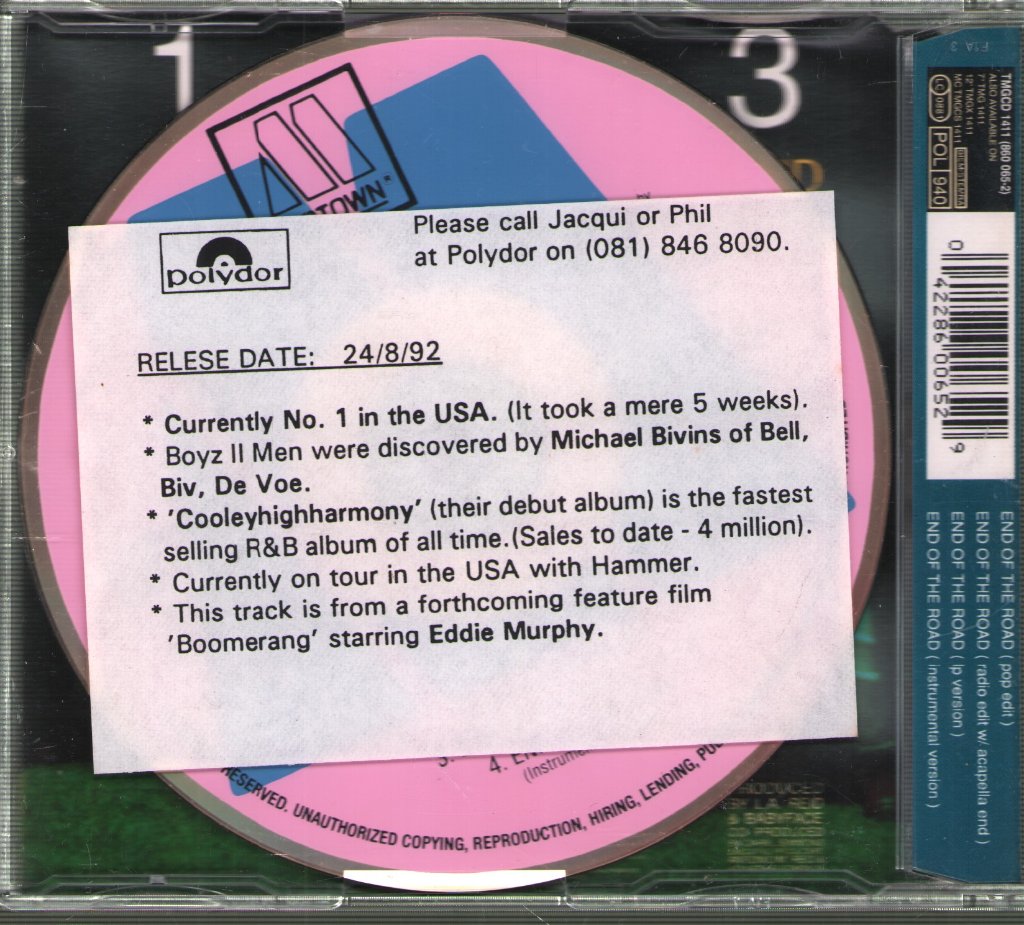 Boyz II Men - End Of The Road - Cd
