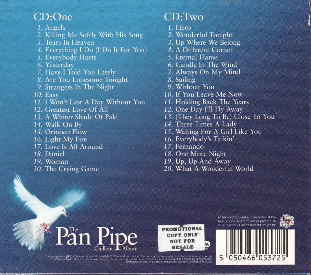 Various - Pan Pipe Chillout Album - Double Cd