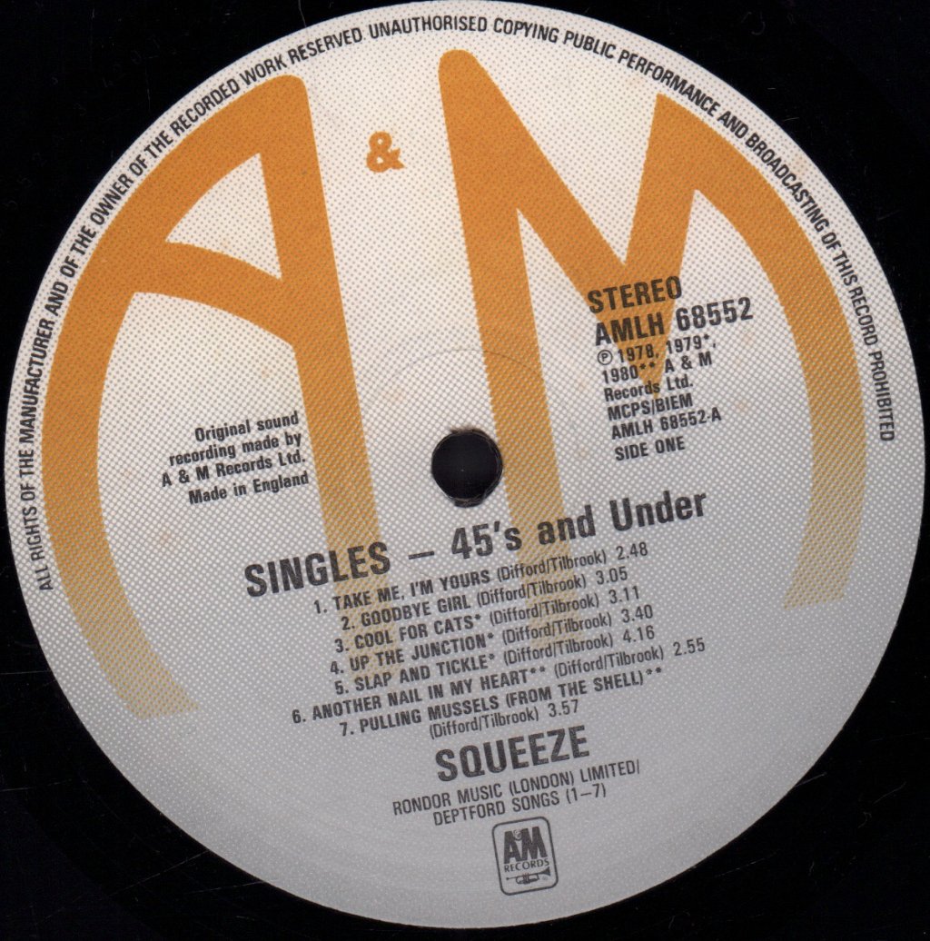 Squeeze - Singles 45'S And Under - Lp