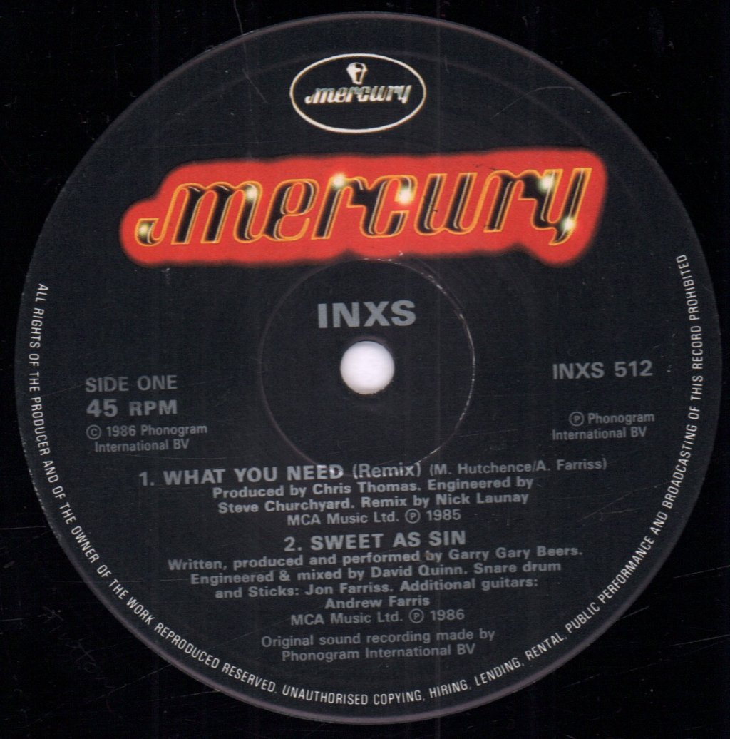 INXS - What You Need - Double 12 Inch