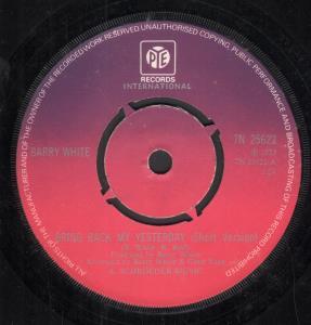 Barry White - Bring Back My Yesterday - 7 Inch