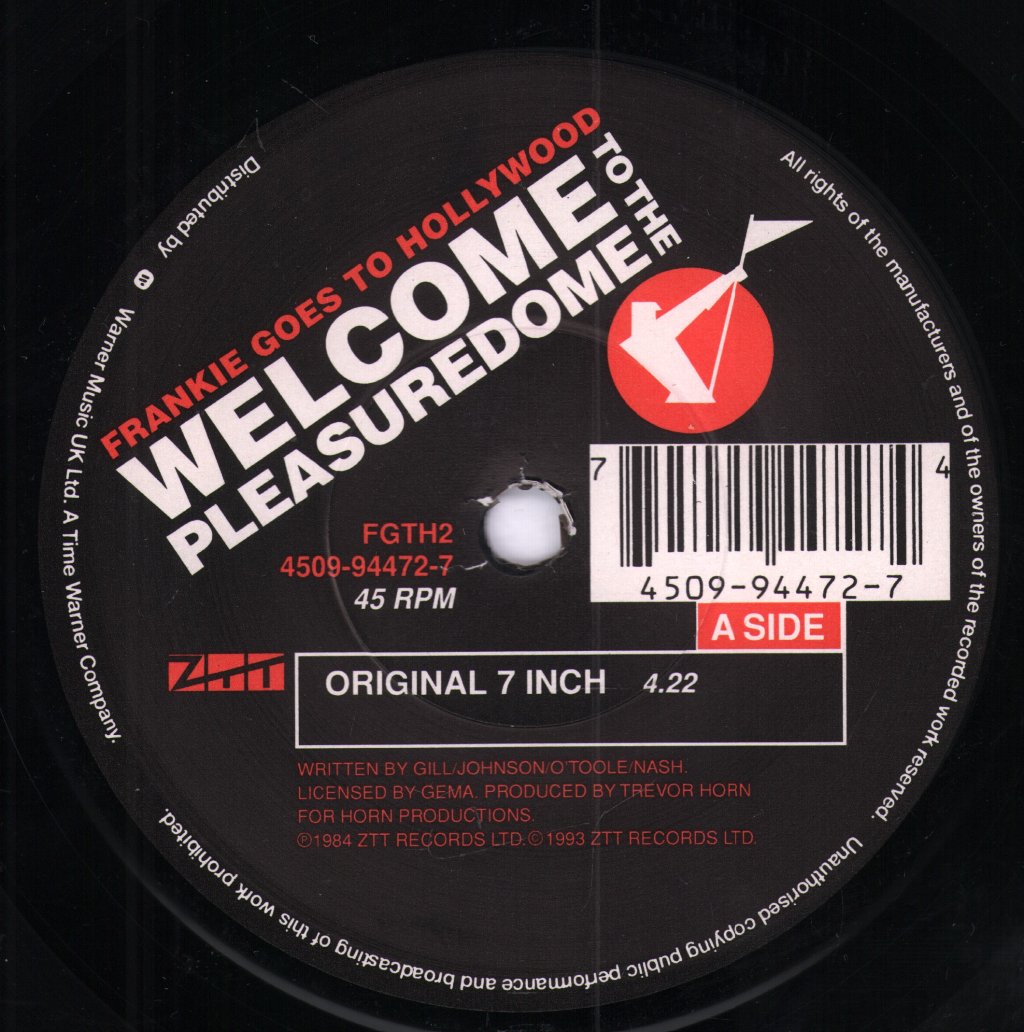 Frankie Goes To Hollywood - Welcome To The Pleasure Dome - 7 Inch