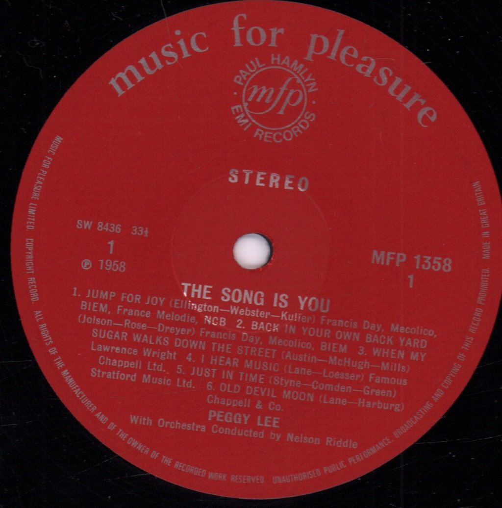 Peggy Lee - Song Is You - Lp