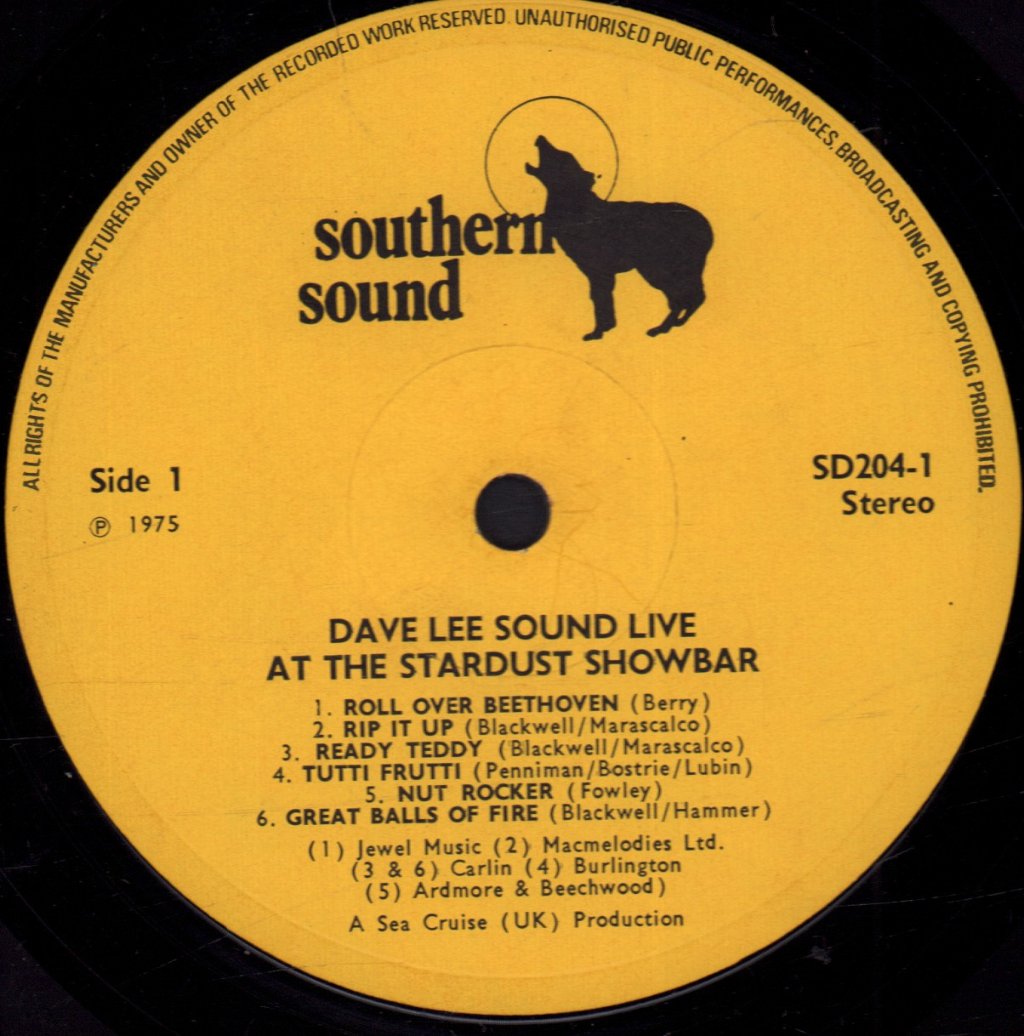 Dave Lee Sound - Live At The Stardust - Lp