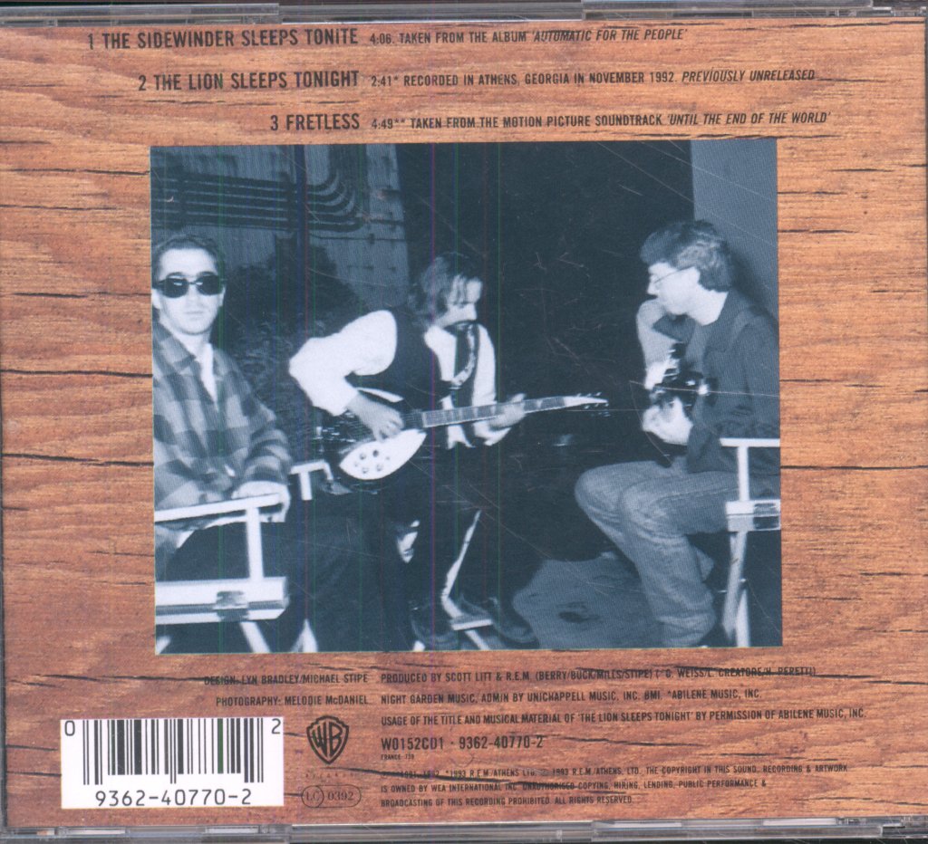 R.E.M. - Sidewinder Sleeps Tonite - Cd