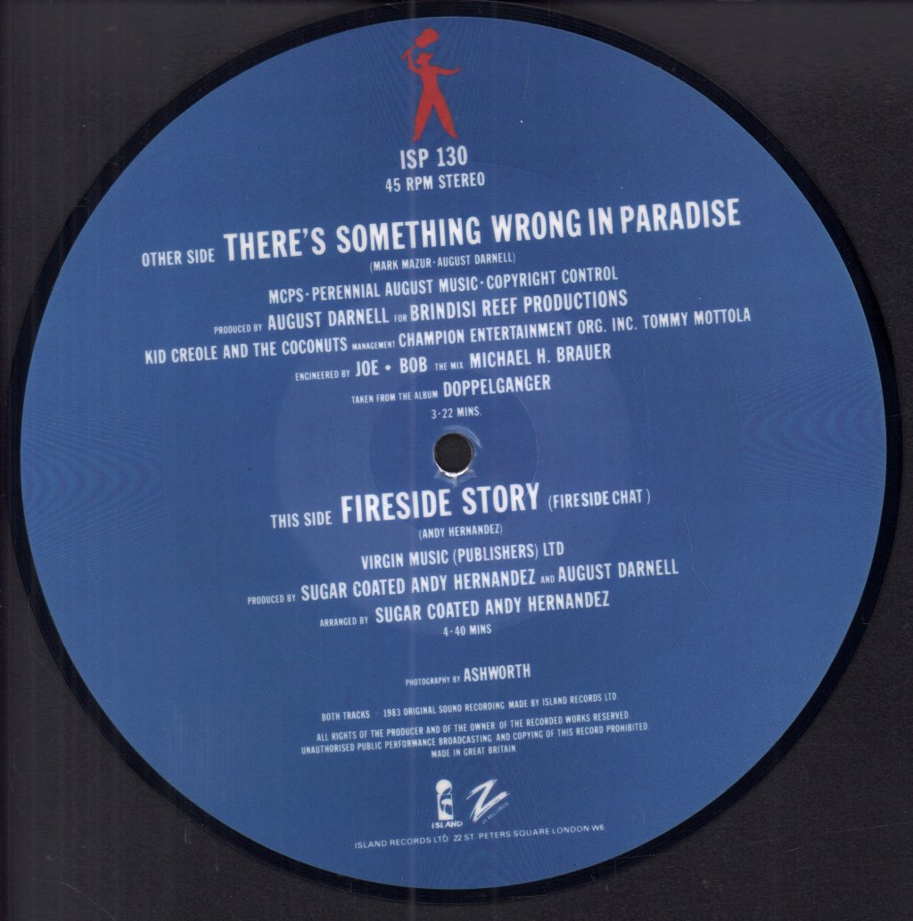 Kid Creole And The Coconuts - There's Something Wrong In Paradise - 7 Inch