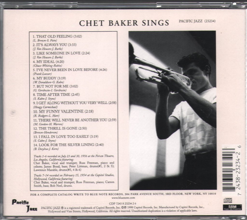 Chet Baker - Chet Baker Sings - Cd