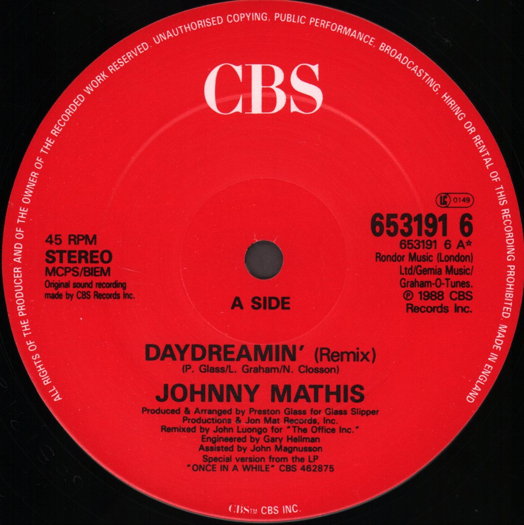 Johnny Mathis - Daydreamin' - 12 Inch